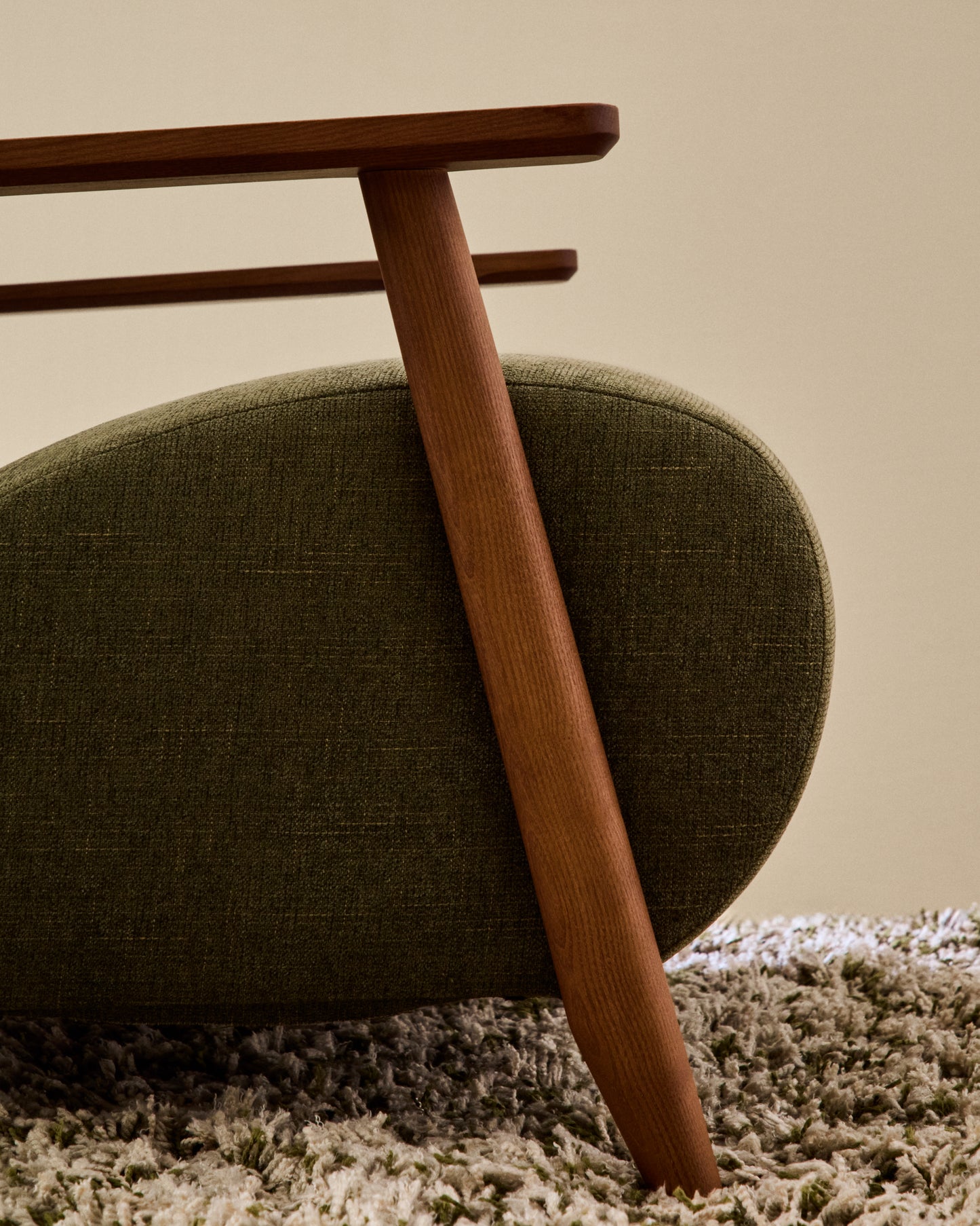 Kave Home Meghan fauteuil Green walnoot