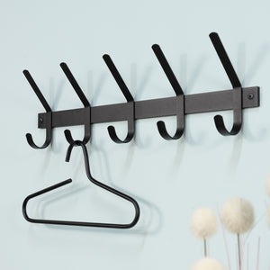 Spinder Design Dexter 5 wandkapstok Zwart