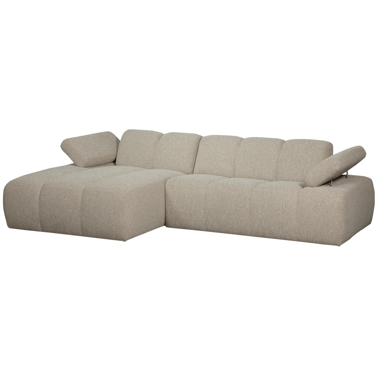 WOOOD Mojo chaise longue bank links bouclé Beige Melange
