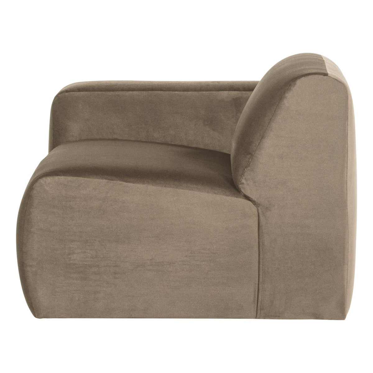 WOOOD Mojo Base 1-zits bank arm links velvet Khaki