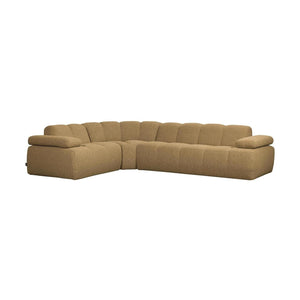 WOOOD Mojo hoekbank links boucle geel/bruin melange