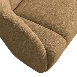 WOOOD Mojo 2-zits bankje arm links bouclé Geel/Bruin Melange