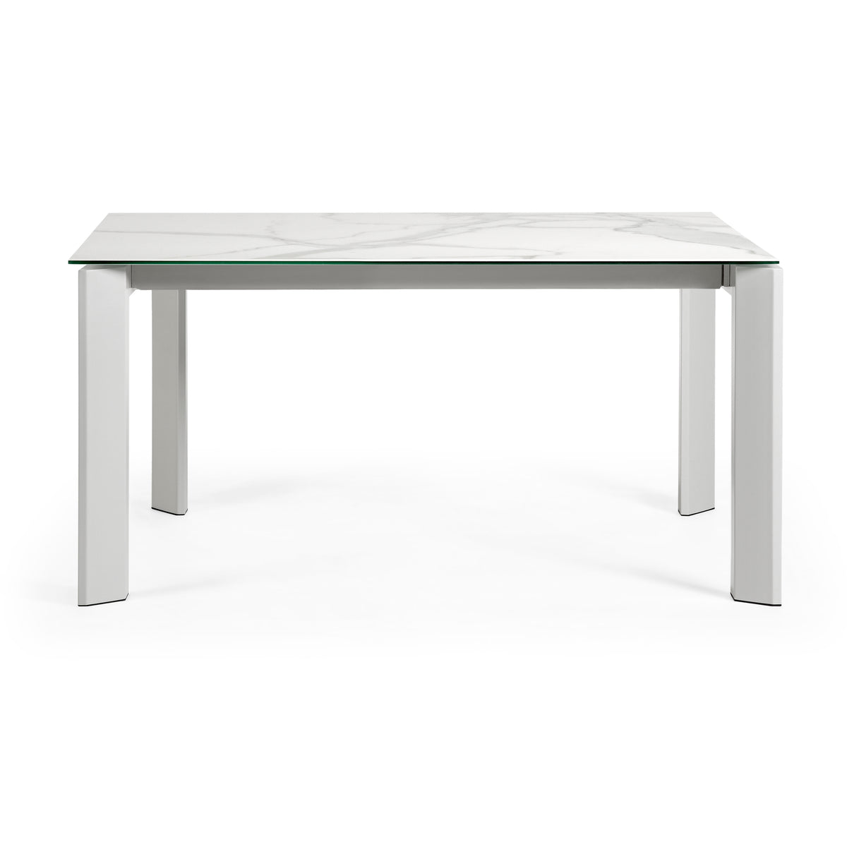 Kave Home Axis eettafel uitschuifbaar 160/220x90 cm Wit/Grijs