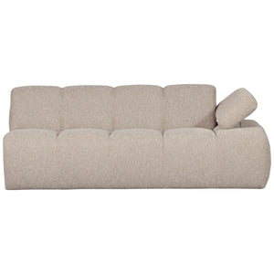 WOOOD Mojo 2-zits bank arm rechts bouclé Beige Melange