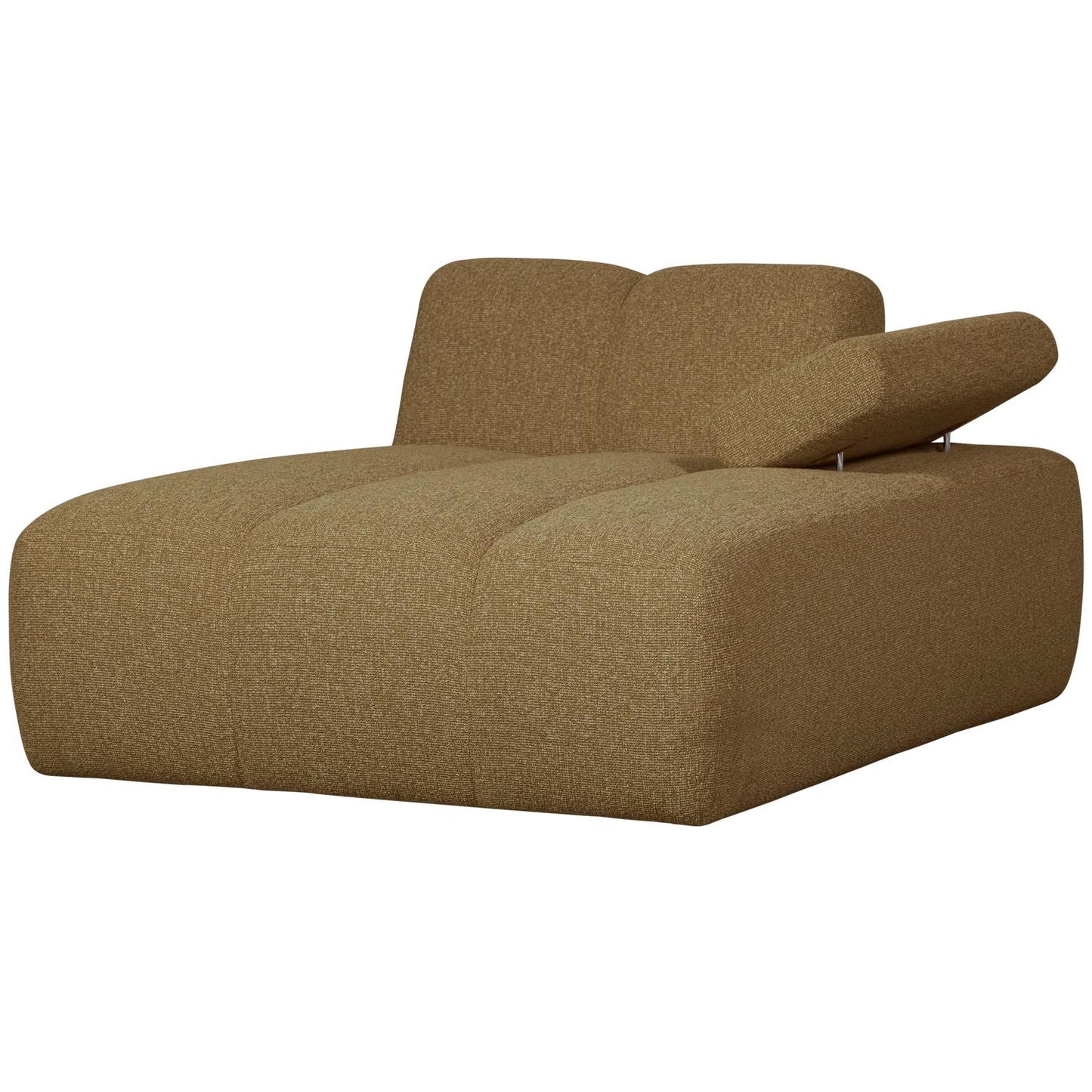 WOOOD Mojo chaise longue bank arm rechts bouclé Geel/Bruin Melange
