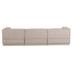WOOOD Manu 3-zitsbank chaise longue links Naturel