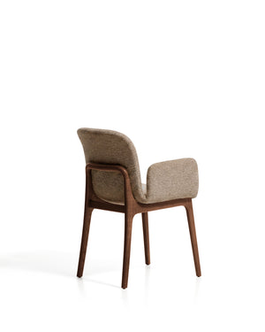 Kave Home Elnor eetkamerstoel met arm Brown