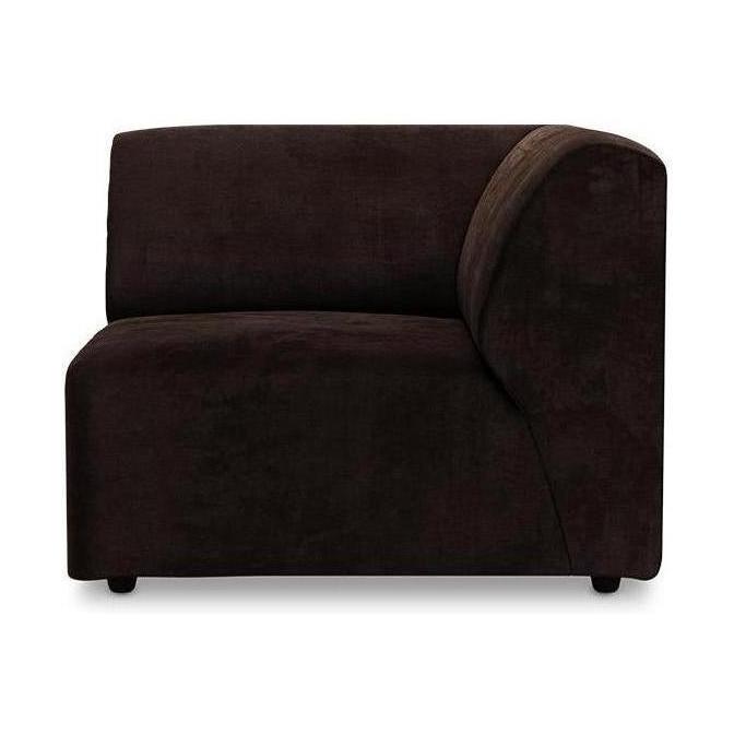 HKliving Jax bank right end Royal Velvet Espresso