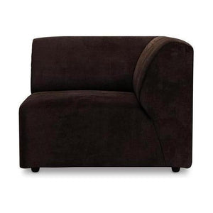 HKliving Jax bank right end Royal Velvet Espresso