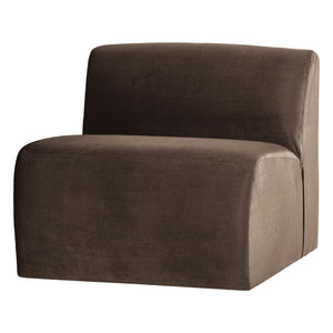 WOOOD Mojo Base 1-zits bank velvet Bruin