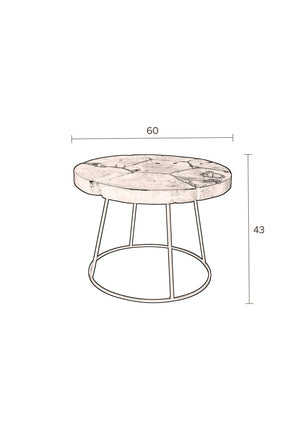 Dutchbone Kraton bijzettafel Chocolate Black