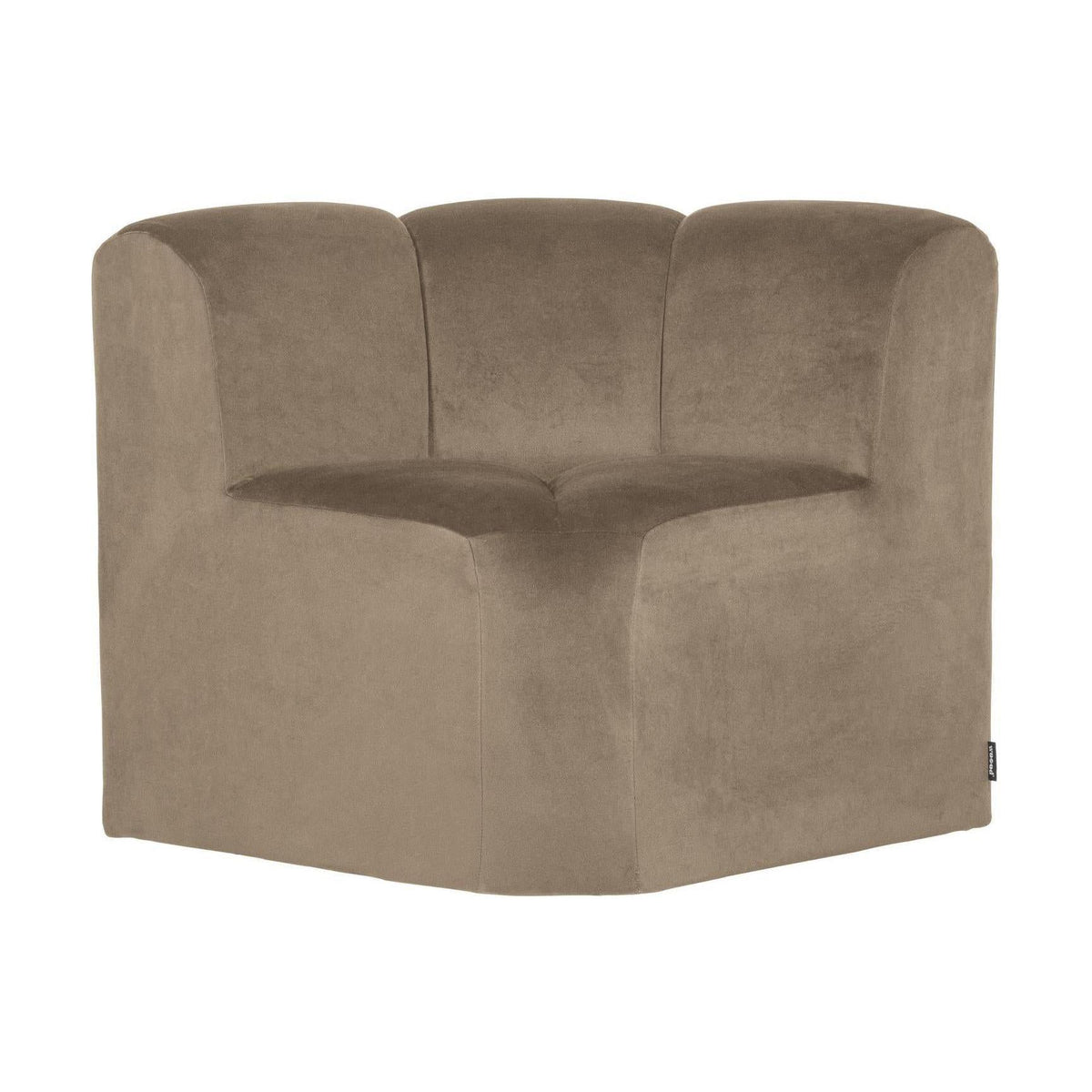 WOOOD Mojo eetbank hoek met rugleuning velvet Khaki