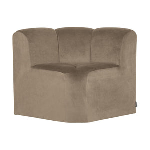 WOOOD Mojo eetbank hoek met rugleuning velvet Khaki