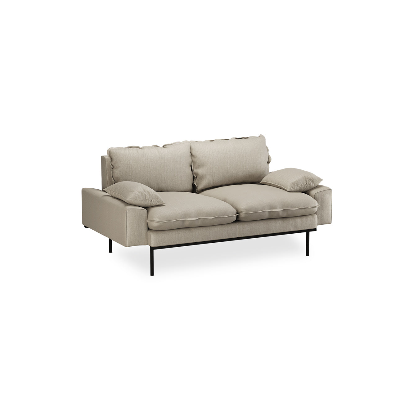 HKliving Retro 2-zitsbank Pure Ivory