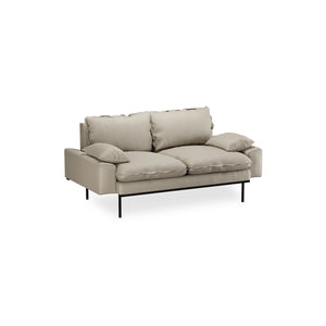 HKliving Retro 2-zitsbank Pure Ivory
