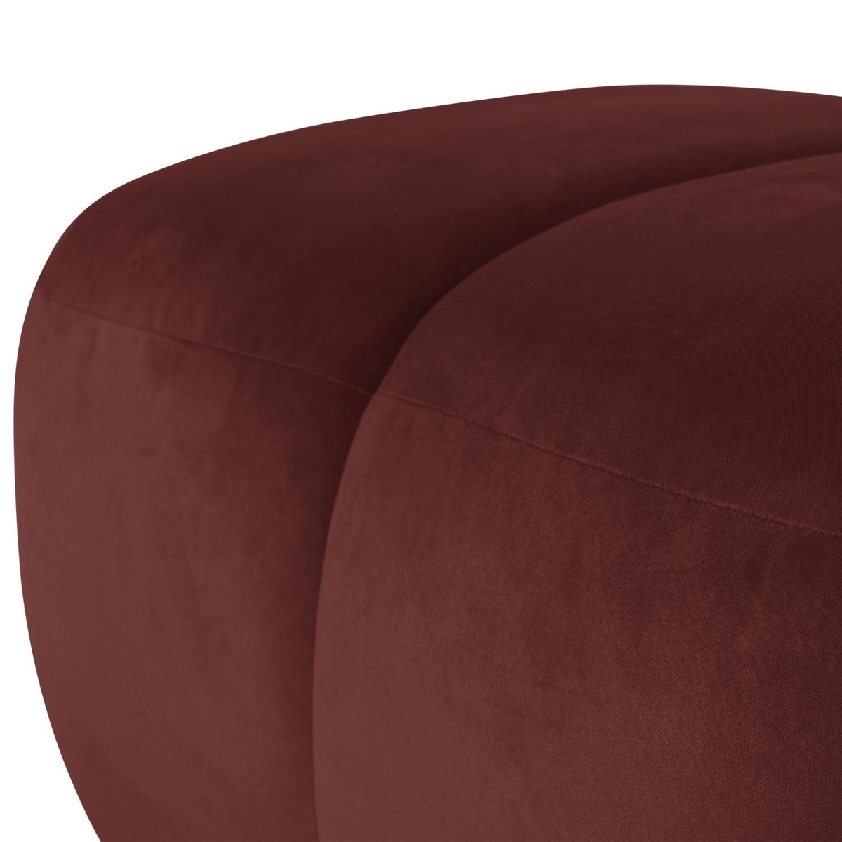 WOOOD Mojo poef velvet Kastanjebruin
