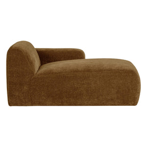 WOOOD Mojo Base chaise longue bank arm rechts rib Honinggeel