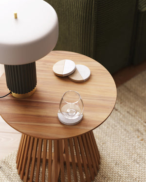 Kave Home Jeanette bijzettafel Ø50 cm Naturel