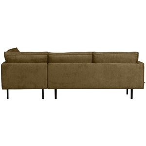 WOOOD Rodeo hoekbank rechts velvet Brass