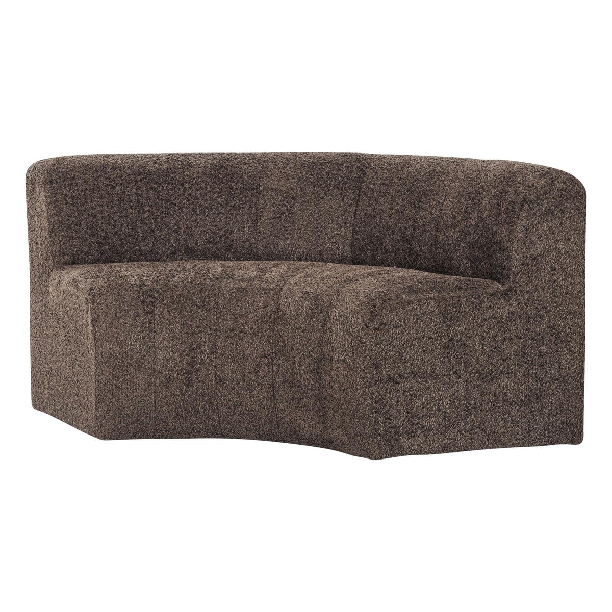 WOOOD Mojo Base eetbank halfronde hoek rugleuning wollig Bruin
