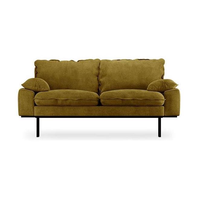 HKliving Retro 2-zitsbank Royal Velvet Olive