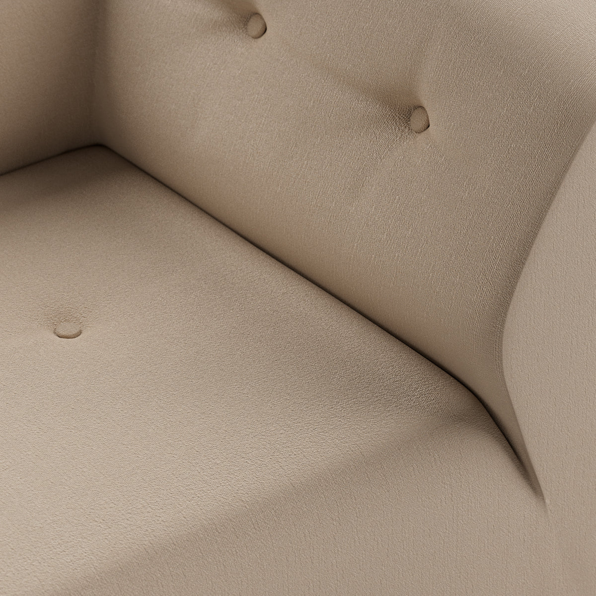HKliving Vint bank right 1,5-seat Knotted Beige