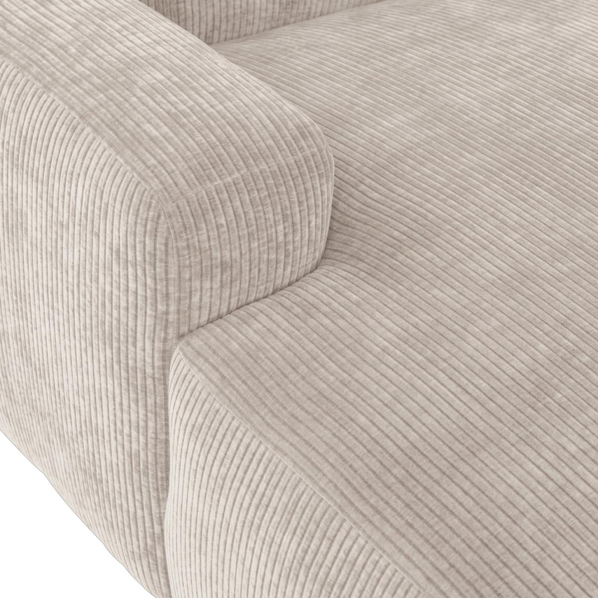 WOOOD Mojo Base chaise longue bank arm links rib Ecru