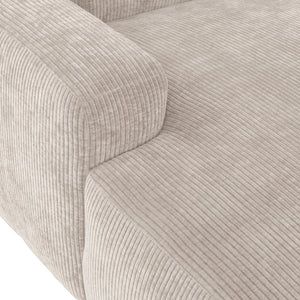 WOOOD Mojo Base chaise longue bank arm links rib Ecru