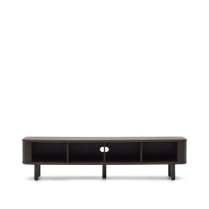 Kave Home Mailen tv-meubel met 2 deuren essen donkere afwerking 200 x 50 cm