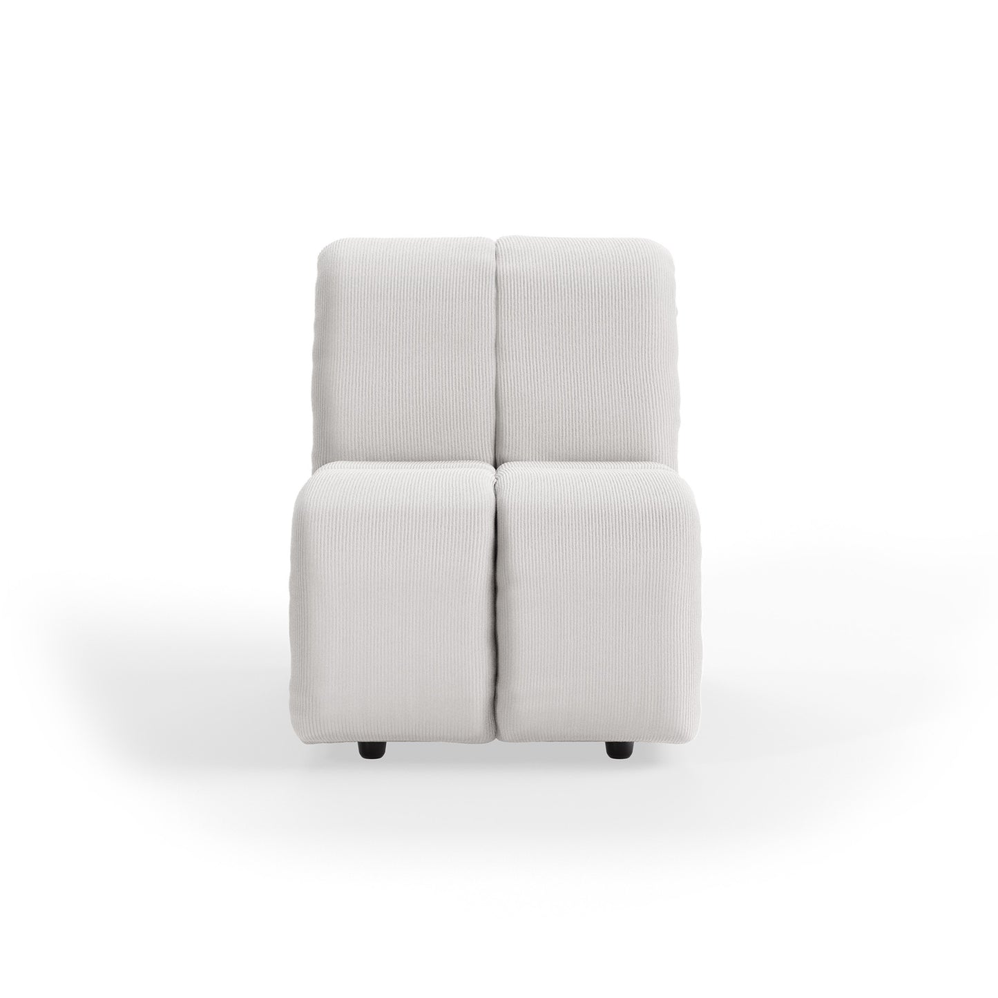 HKliving Wave bank middle small Corduroy Rib Cream
