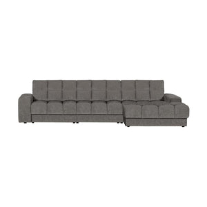 WOOOD Second Date chaise longue bank rechts velvet Grijs