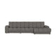 WOOOD Second Date chaise longue bank rechts velvet Grijs