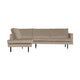 WOOOD Rodeo hoekbank links velvet Khaki