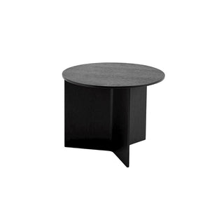 HAY Slit bijzettafel Ø45 zwart gelakt eiken