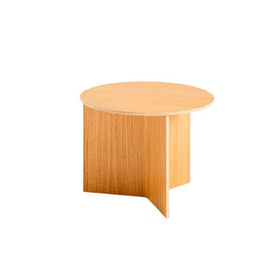 HAY Slit bijzettafel Ø45 gelakt eiken
