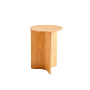 HAY Slit bijzettafel Ø35 gelakt eiken