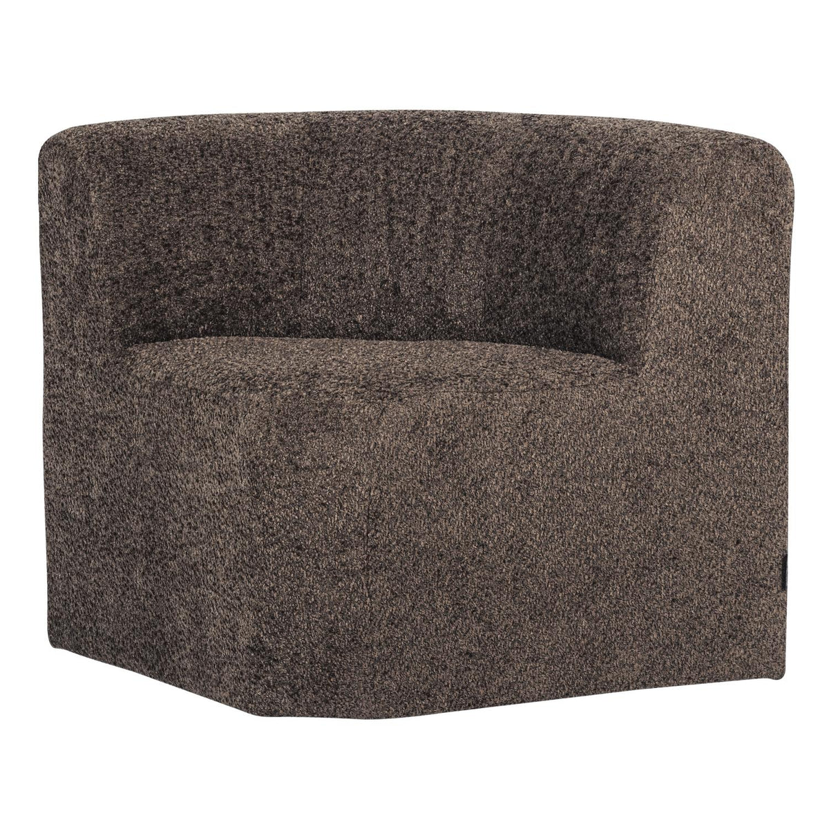 WOOOD Mojo base eetbank hoek met rugleuning wollig Bruin