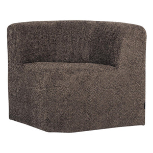 WOOOD Mojo base eetbank hoek met rugleuning wollig Bruin
