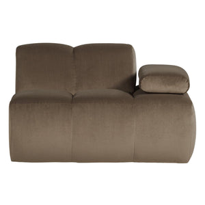 WOOOD Mojo 1-zits bank arm rechts velvet Taupe