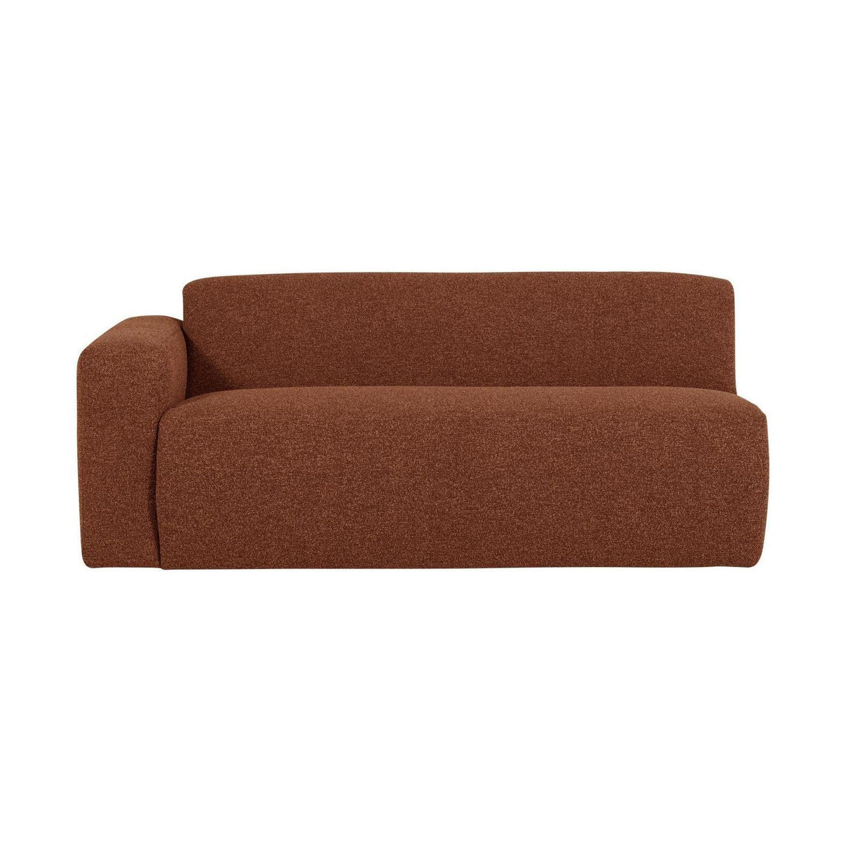 WOOOD Mojo Base 2-zits bank arm links bouclé Roestbruin