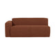 WOOOD Mojo Base 2-zits bank arm links bouclé Roestbruin