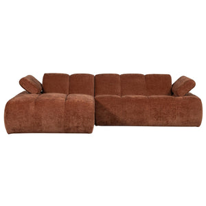 WOOOD Mojo chaise longue bank links ribstof Roestbruin