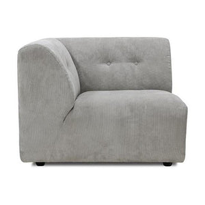 HKliving Vint bank left Corduroy Rib Cream