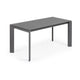 Kave Home Axis eettafel uitschuifbaar 160/220x90m cm Glas/Grijs