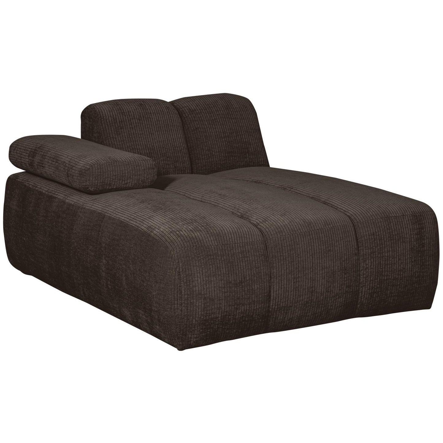 WOOOD Mojo chaise longue bank arm links ribstof Bruin