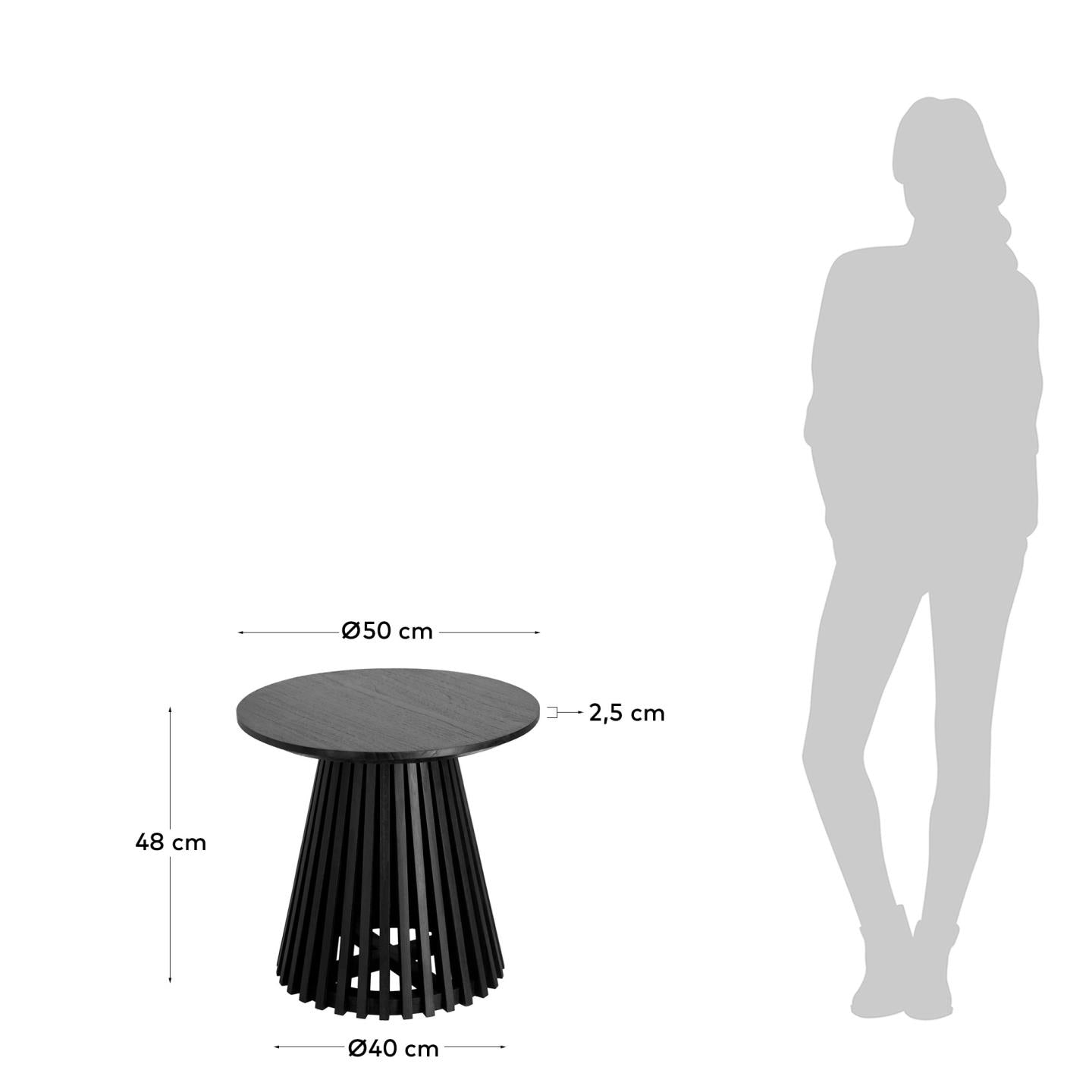 Kave Home Jeanette bijzettafel Ø50 cm Black