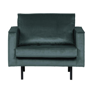 WOOOD Rodeo fauteuil velvet Petrol
