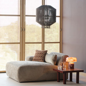 WOOOD Mojo Base chaise longue bank arm links wollig Donkerzand
