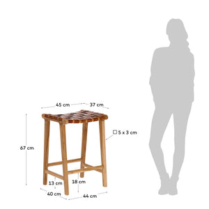 Kave Home Calixta barkruk H67 Naturel