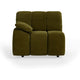 HKliving Wave bank left low arm Royal Velvet Olive